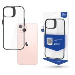 Apple iPhone 14 - Läbipaistev silikoonümbris/mustade servadega