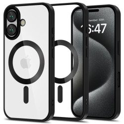 iPhone 16, black/transparent  MagFlex MagSafe ümbris.